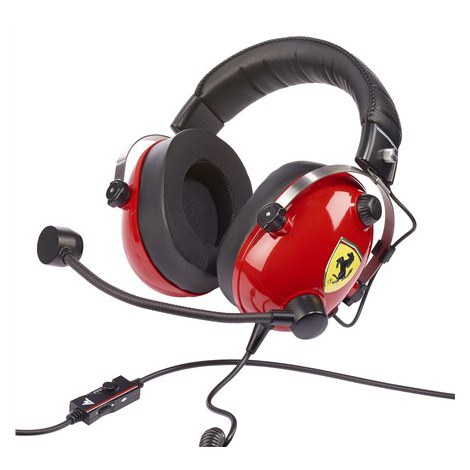Thrustmaster | Gaming Headset | T Racing Scuderia Ferrari Edition | Wired | Noise canceling | Over-Ear | Red/Black - 6